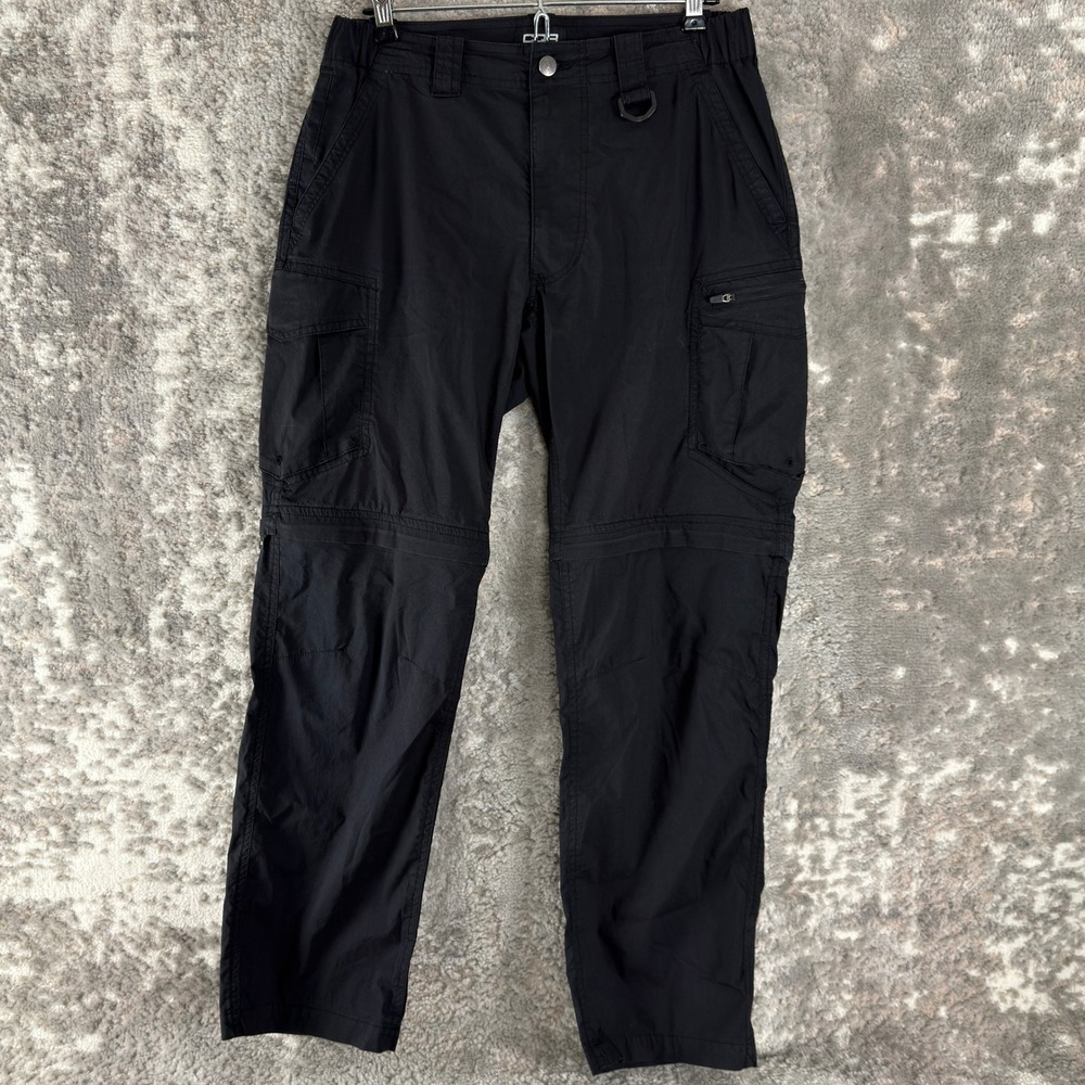 CQR Size 30x30 Tactical Cargo Convertible Hiking Pants Black Men